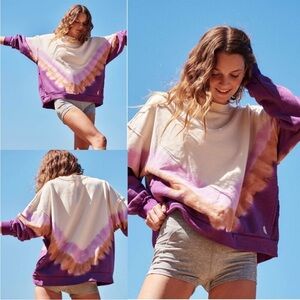 NWT Free People Movement Metti Ombre Tie Dye Sweatshirt Small